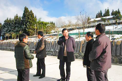 院党委副书记、纪委书记刘杰，副院长余锦平，副巡视员程航调研中药材所.jpg
